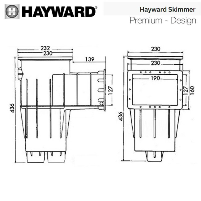 Закладні для басейнів Скіммер Hayward 3111 PREMIUM Standart під лайнер Закладні для басейнів Скіммер Hayward 3111 PREMIUM Standart під лайнер