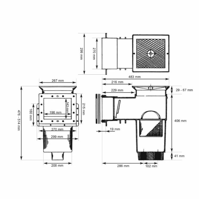 Закладні для басейнів Скімер Hayward SP1084 AutoSkim Standart під лайнер Закладні для басейнів Скімер Hayward SP1084 AutoSkim Standart під лайнер